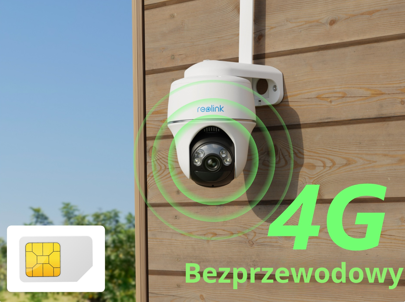 Kamera zewnętrzna akumulatorowa Reolink Go Series G440 4K 8MP 4G LTE USB-C