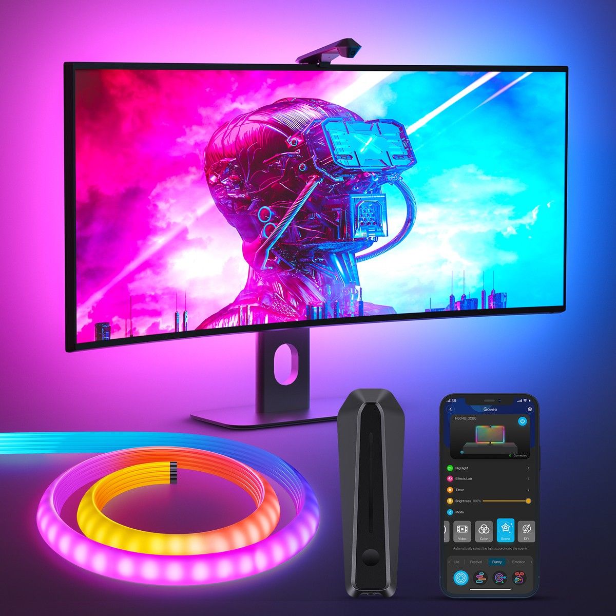 Oświetlenie LED Govee Dreamview G1RGBIC, Wi-Fi (H604B)
