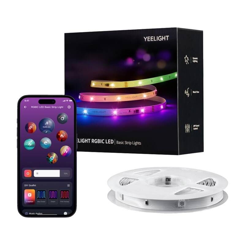 Pasek LED RGBIC Yeelight Led Basic Strip Lights - o długości 6 m