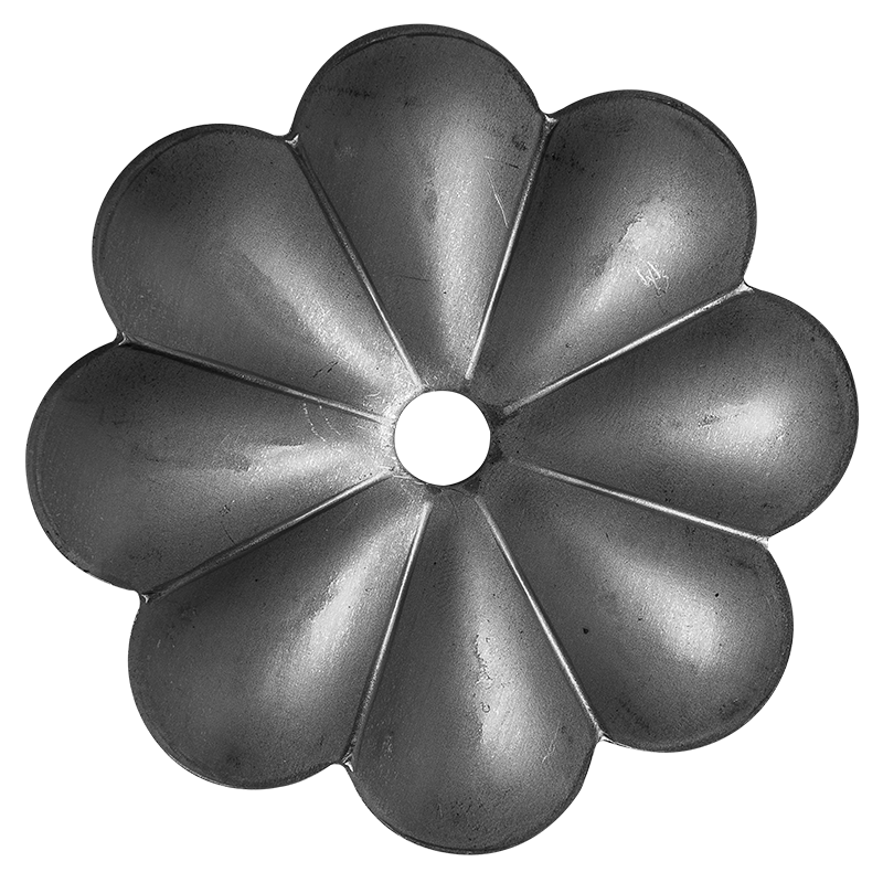 Kwiatek stalowy ozdobny fi 45 x 2 mm otwór fi 10 mm
