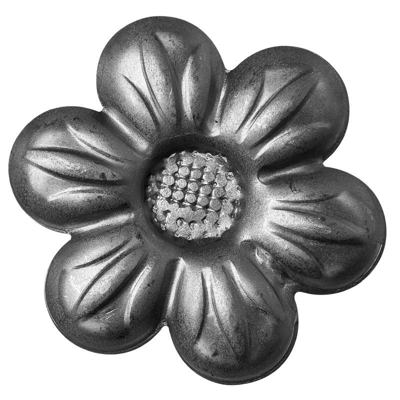 Kwiatek stalowy ozdobny fi 57 x 2 mm