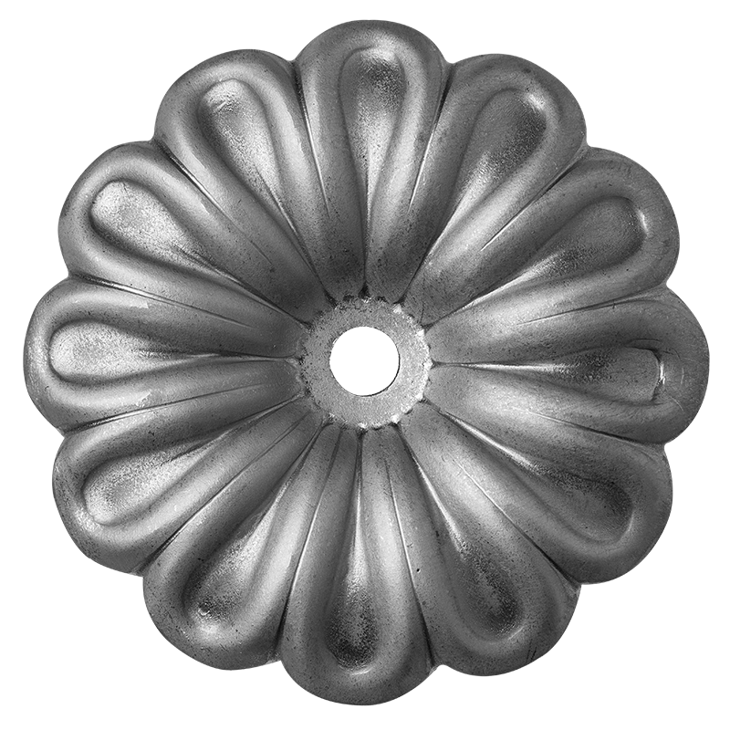 Kwiatek stalowy ozdobny fi 120 x 2 mm otwór fi 12 mm