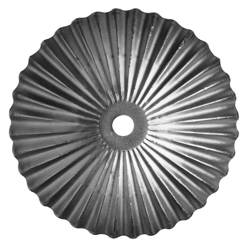 Kwiatek stalowy ozdobny fi 115x otwór 20 mm x 0,8 mm