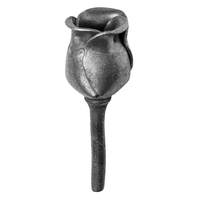 Pączek róży ozdobny stalowy H75 x L30 mm