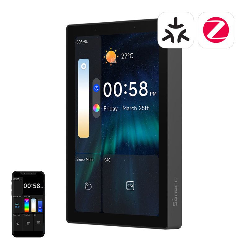 Panel sterowania WiFi/Bluetooth/ZigBee Matter SONOFF NSPanel Pro 120 - czarny