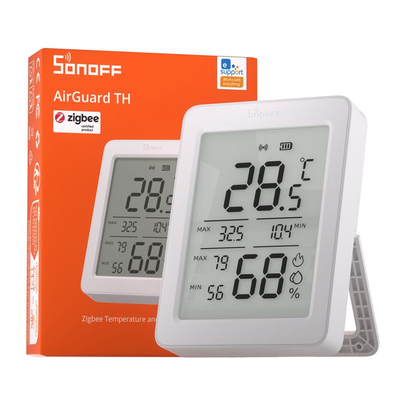 Czujnik temperatury i wilgotności Sonoff AirGuard TH ZigBee LCD (SNZB-02DR2)