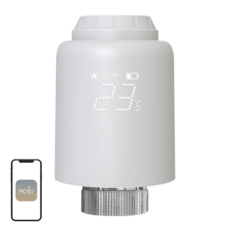 Inteligentna głowica termostatyczna MOES ZTRV-PJ-601-MS Inteligentna głowica termostatyczna MOES ZTRV-PJ-601-MS