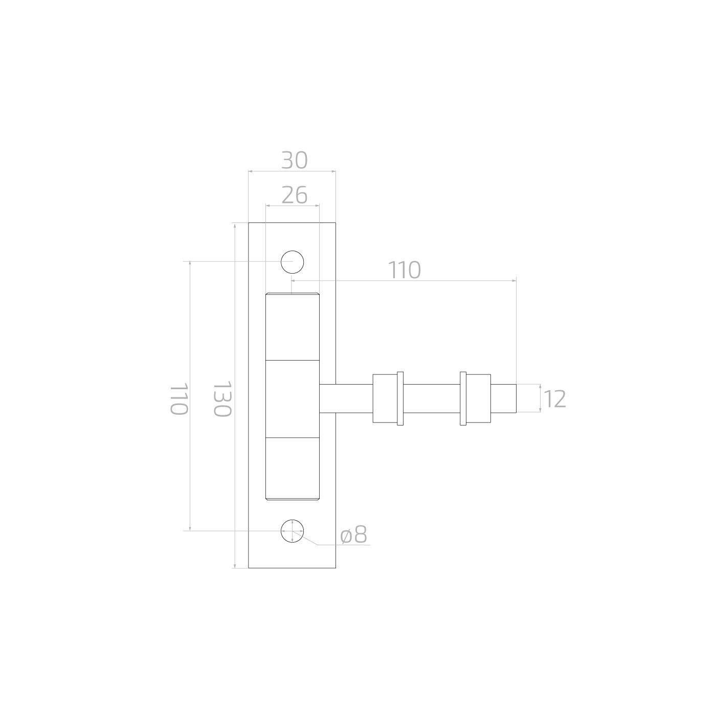 Zawias regulowany M12