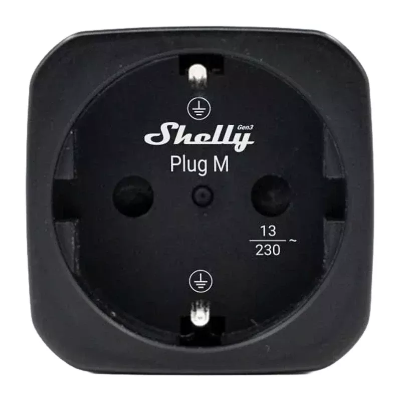 Inteligentne gniazdko Shelly Plug M Gen3 (czarne)