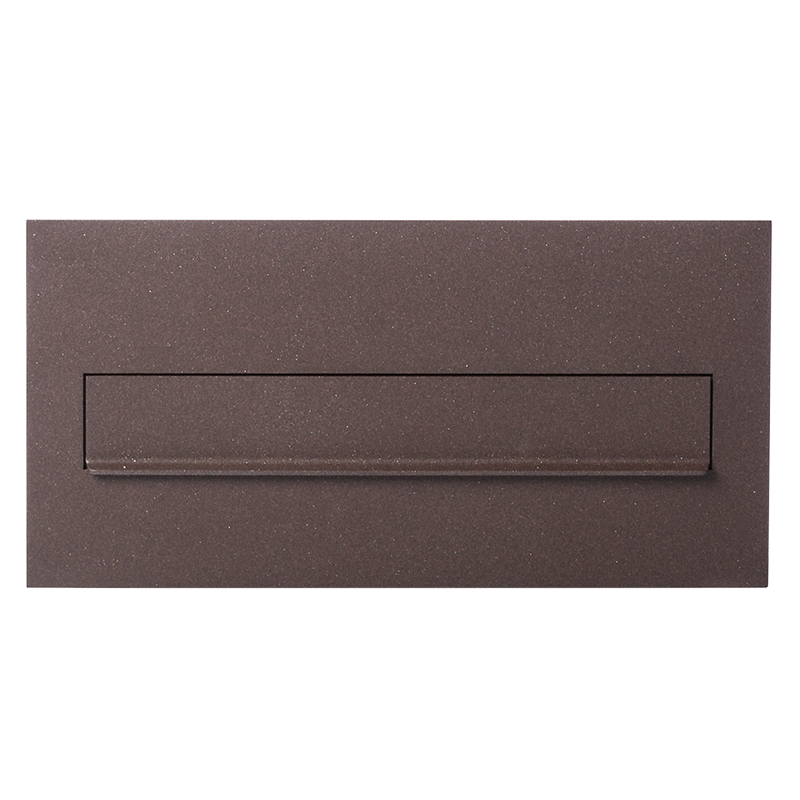 Skrzynka na listy przelotowa z szufladą PM 6PN, brąz metaliczny