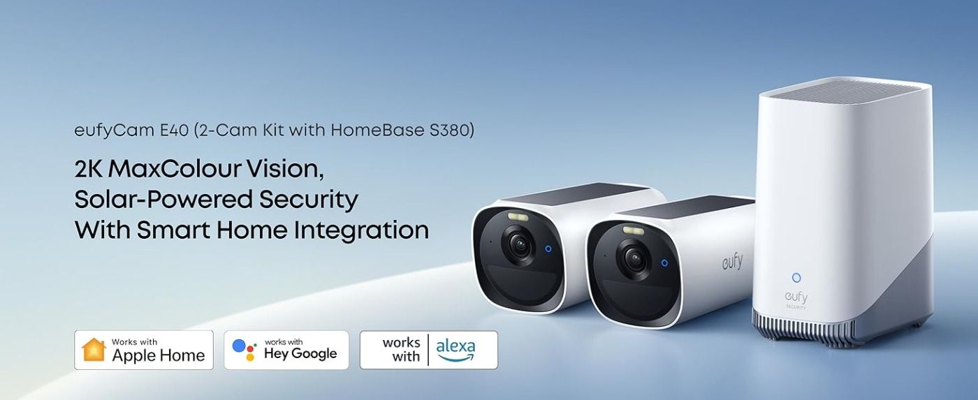 Zestaw  Eufy Cam E40 Kit 2 sztuki  + HomeBase S380