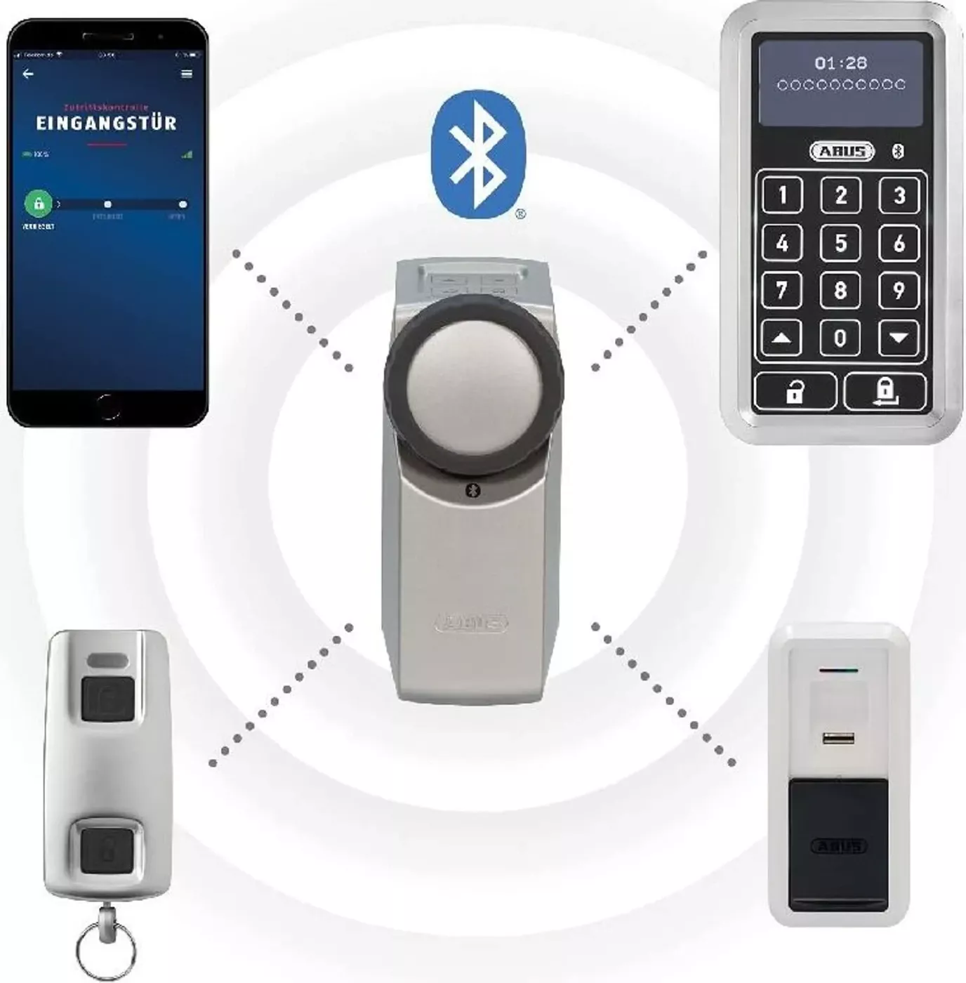 Klawiatura Abus HomeTec Pro Bluetooth CFT3100 - srebrny