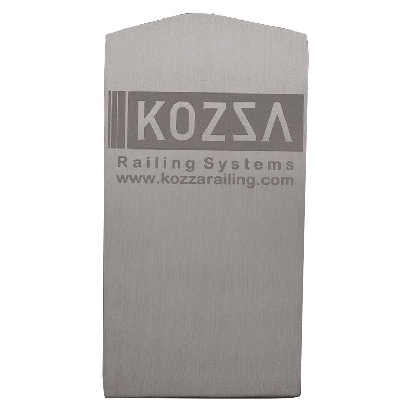 Zaślepka boczna do profili balustrad typu U – Kozza, seria KE 100, satyna