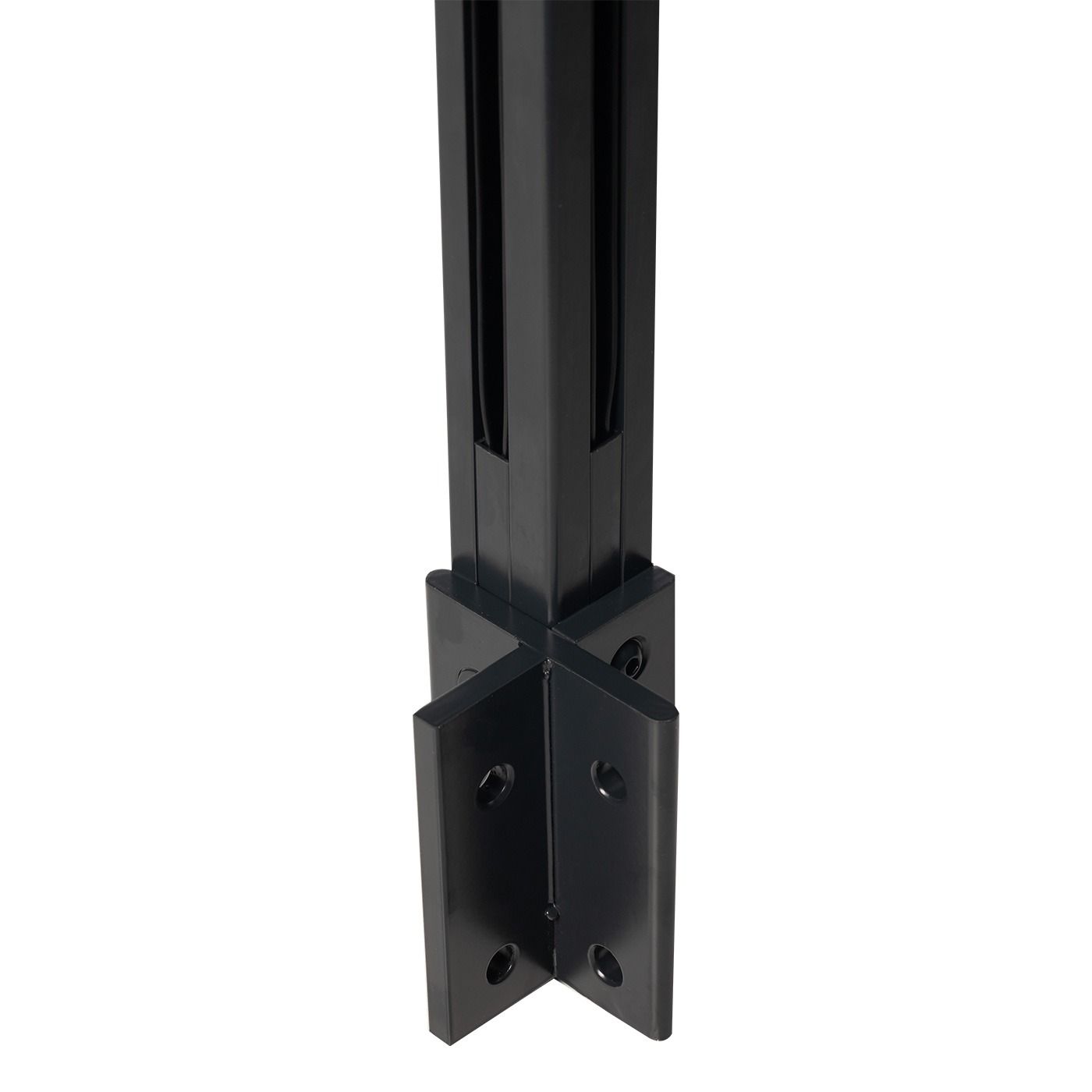 Słupek narożny zewnętrzny balustradowy 45x45x1283mm – aluminiowy, szkło 8,72 mm, mocowanie boczne, ciemnoszary – seria KR7500, Kozza