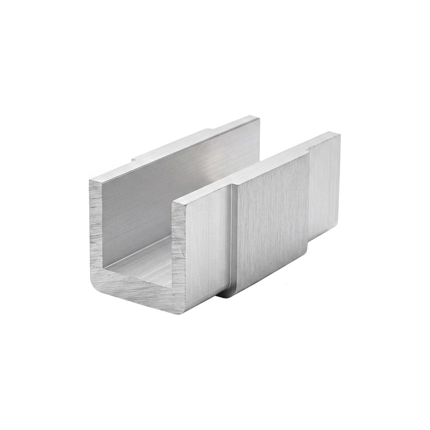 Łącznik aluminiowy prosty do pochwytu nakładanego na szkło PS1031 - 180 stopni, szkło 16 - 17,52 mm, anoda matowa