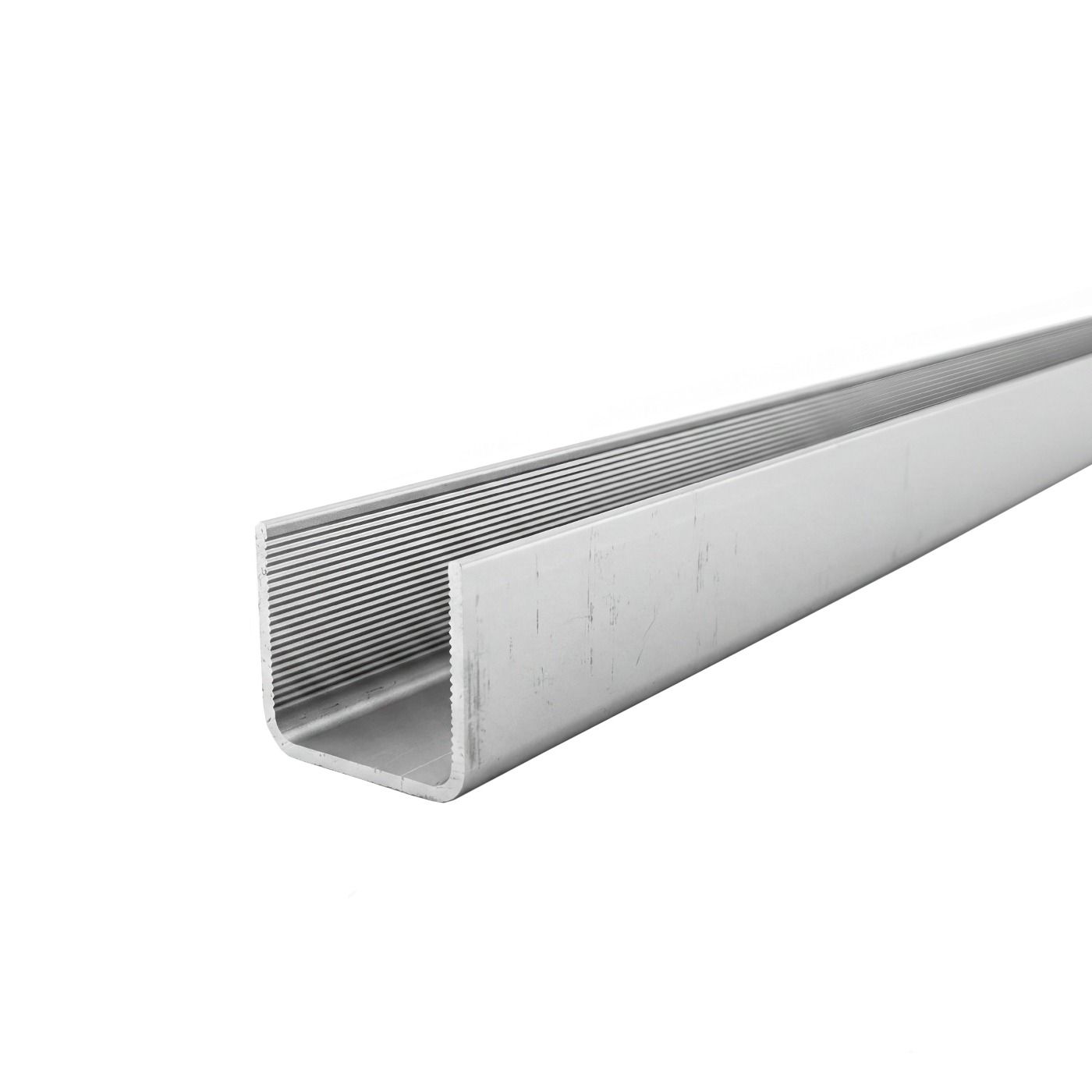 Pochwyt aluminiowy, prostokątny PS1031 – nakładany na szkło 12-21,52 mm, 6 m, anoda matowa, system płaski