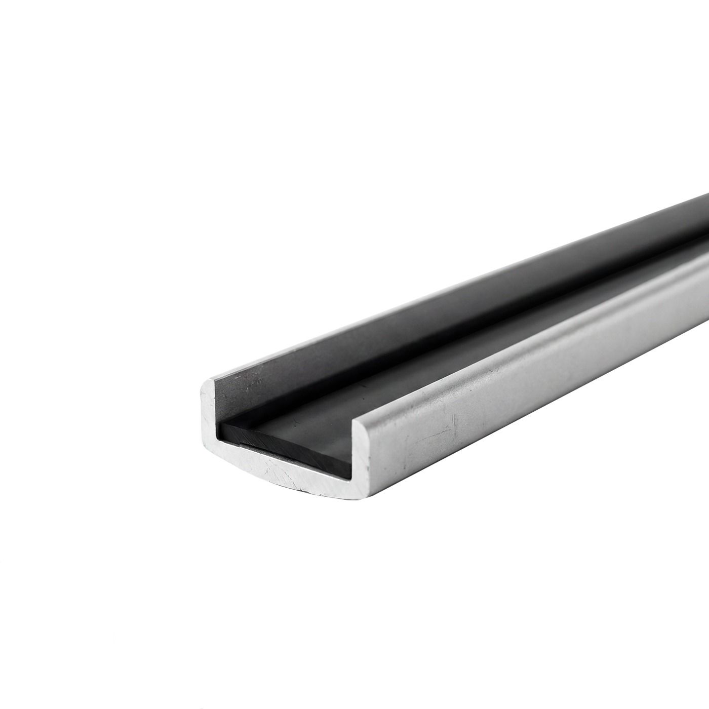 Pochwyt aluminiowy, zaokrąglony PS6728 – nakładany na szkło 16-17,52 mm, 6 m, anoda matowa, system płaski