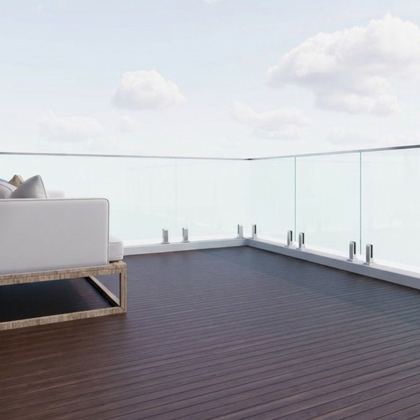 Uchwyt pionowy aluminiowy do szkła - spigot, 200 x 60 x 42 mm, szkło 12 - 13,52 mm, surowy