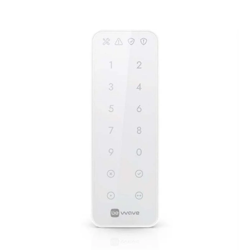 Bezprzewodowa klawiatura dotykowa BE WAVE BY SATEL Smart Keypad W biała (AKP-200-W) ABAX2