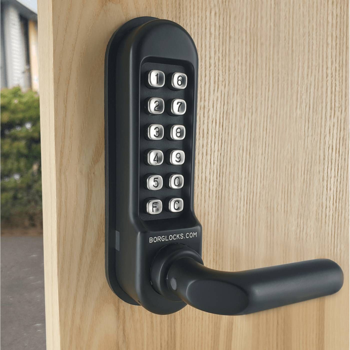 Metalowy zamek bramowy Borg Locks BL5200 - jednostronny z klamką, klawiaturą ECP i powłoką odporną na warunki morskie