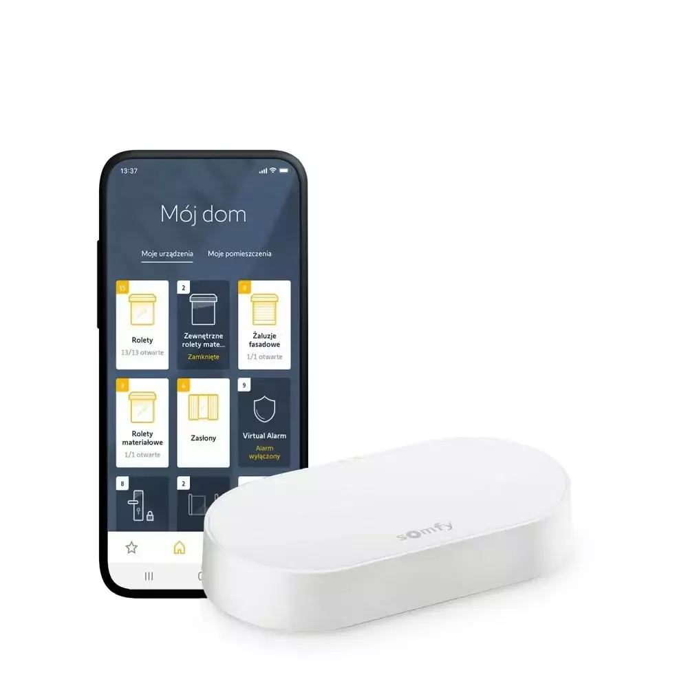 Zestaw inteligentnego ogrzewania Somfy centrala Connectivity Kit + głowica termostatyczna