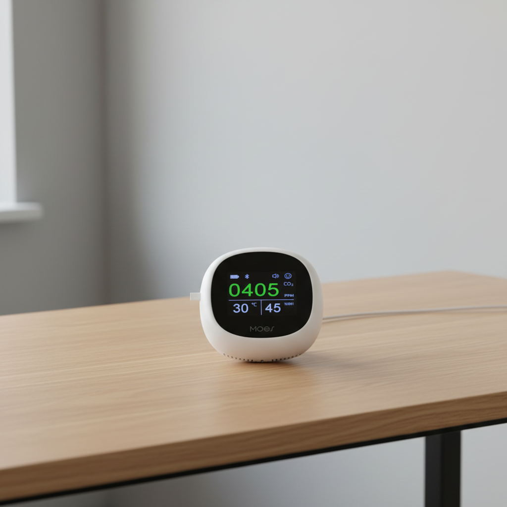 Czujnik CO₂, temperatury i wilgotności Moes (BSS-X-CO2-U-MS) Tuya Bluetooth