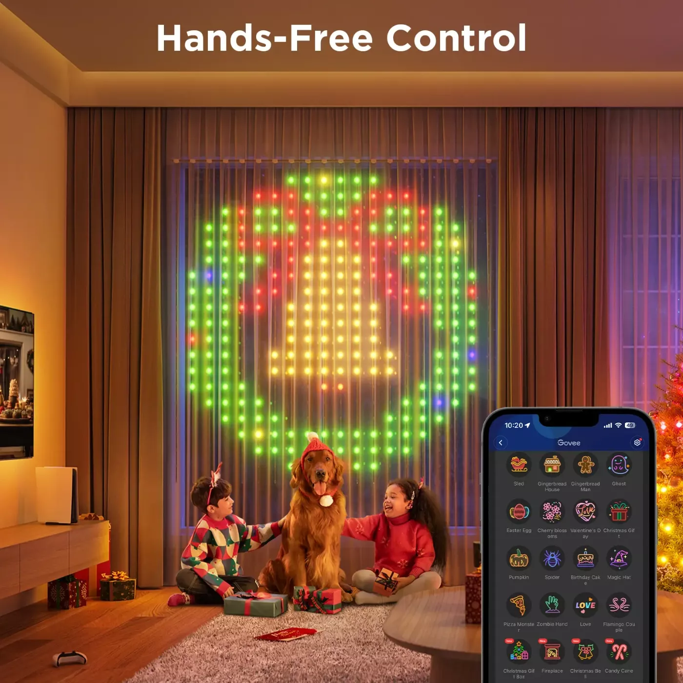 Zasłona, kurtyna LED Govee Curtain Light Netflix Co-branding Version Wi-Fi, Bluetooth (H70BC)