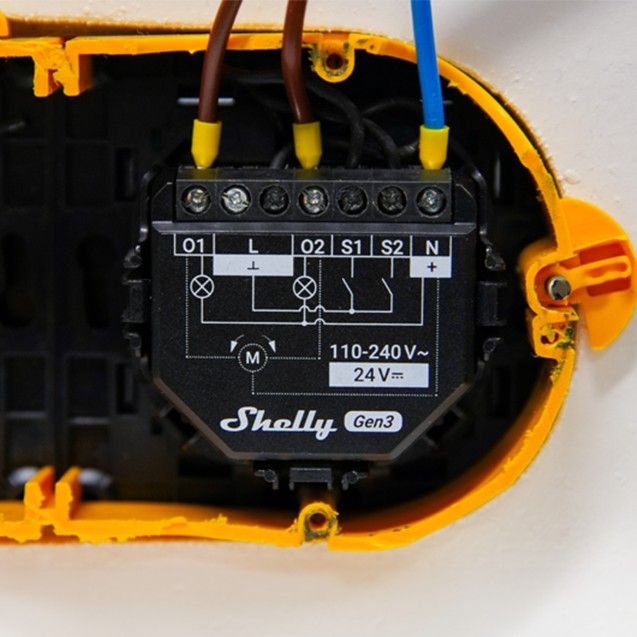 2-kanałowy Sterownik z miernikiem zużycia energii Shelly 2PM Gen3 WiFi/Bluetooth