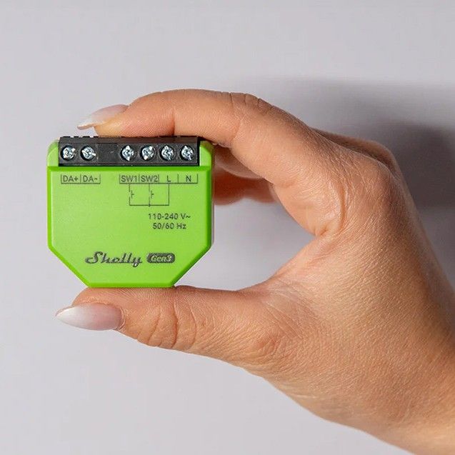 Ściemniacz światła dla systemu DALI Shelly DALI Dimmer Gen3 WiFi|Bluetooth