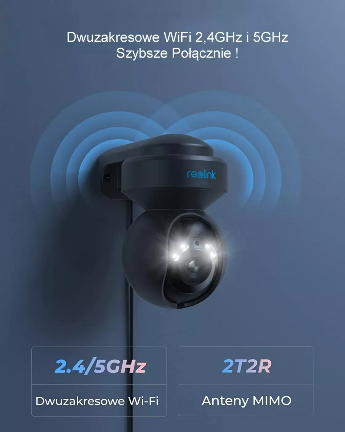 Kamera zewnętrzna Reolink E Series E540 5MP WiFi czarna