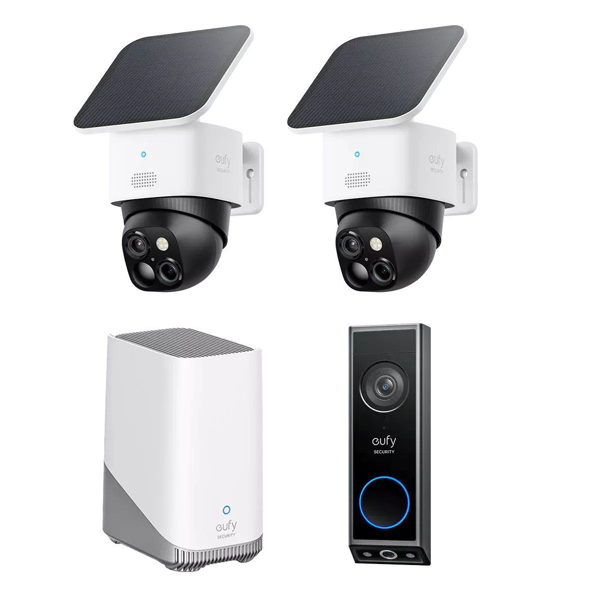 Zestaw 2 kamer kamer do monitoringu SoloCam S340 + wideodomofon E340 + stacja HomeBase S380