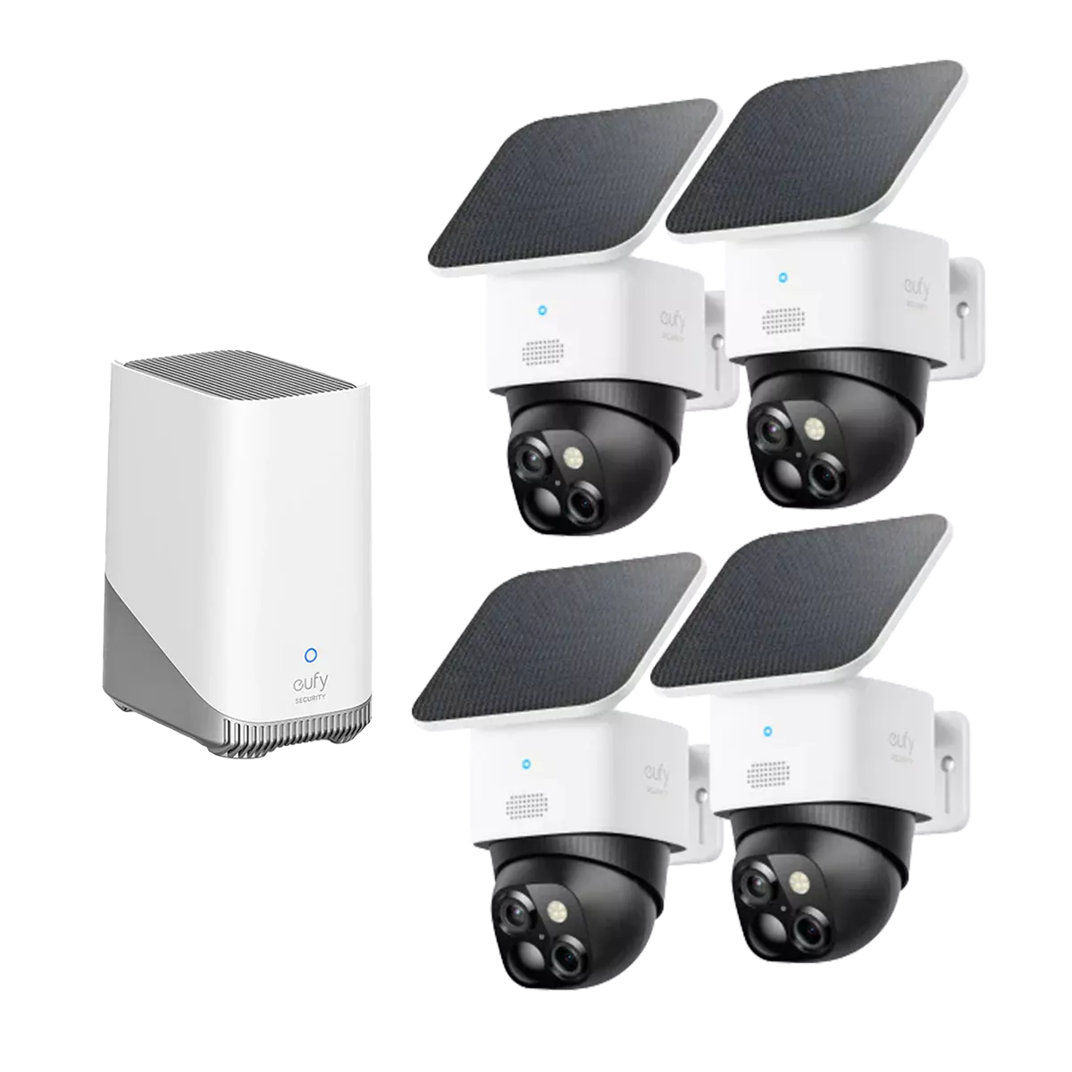 Zestaw 4 kamer do monitoringu zewnętrznego SoloCam S340 + stacja HomeBase S380