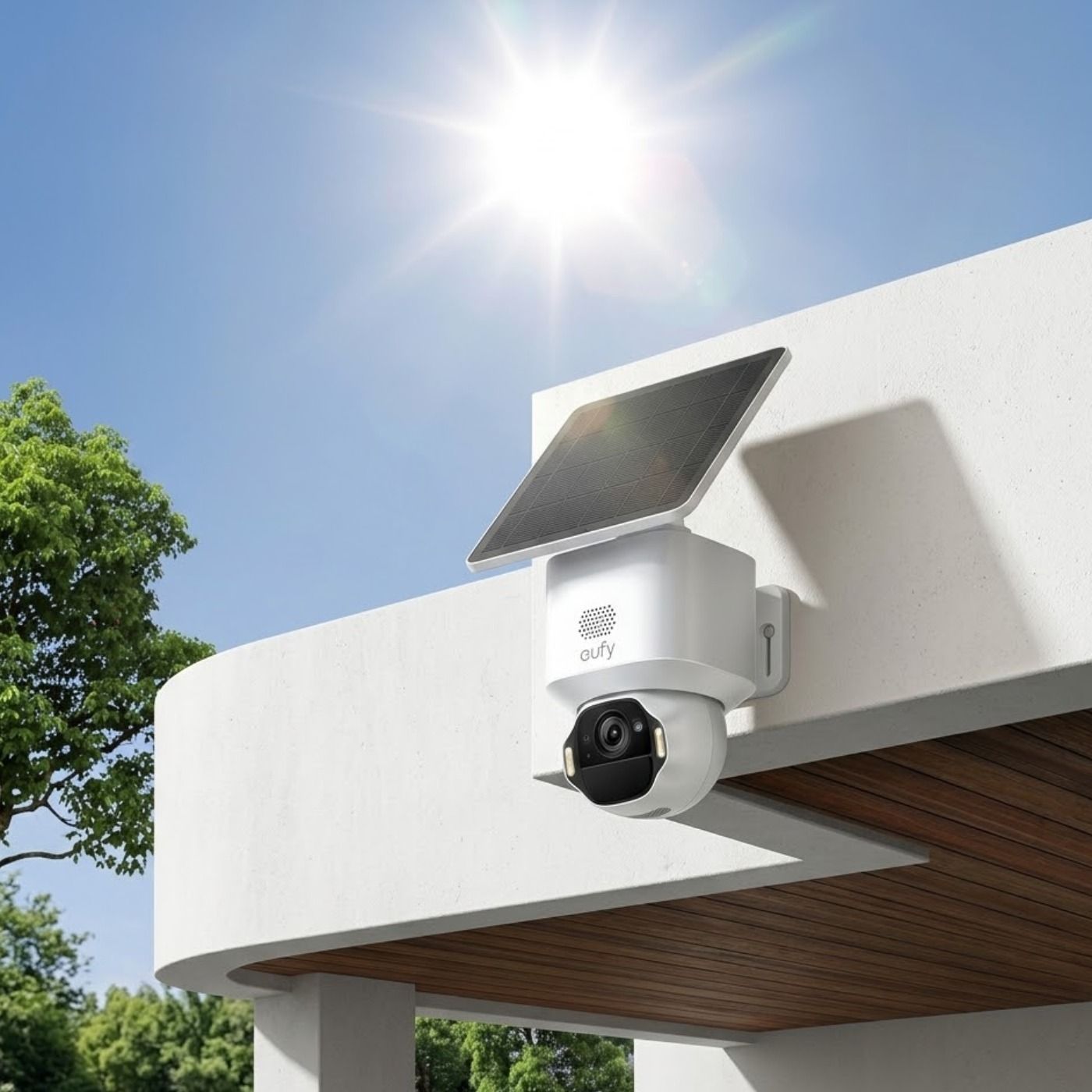 Kamera eufy SoloCam E42 EU - biała, WiFi, Ultra HD 4K, wykrywanie i śledzenie ruchu AI, widok 360°, dwukierunkowa komunikacja