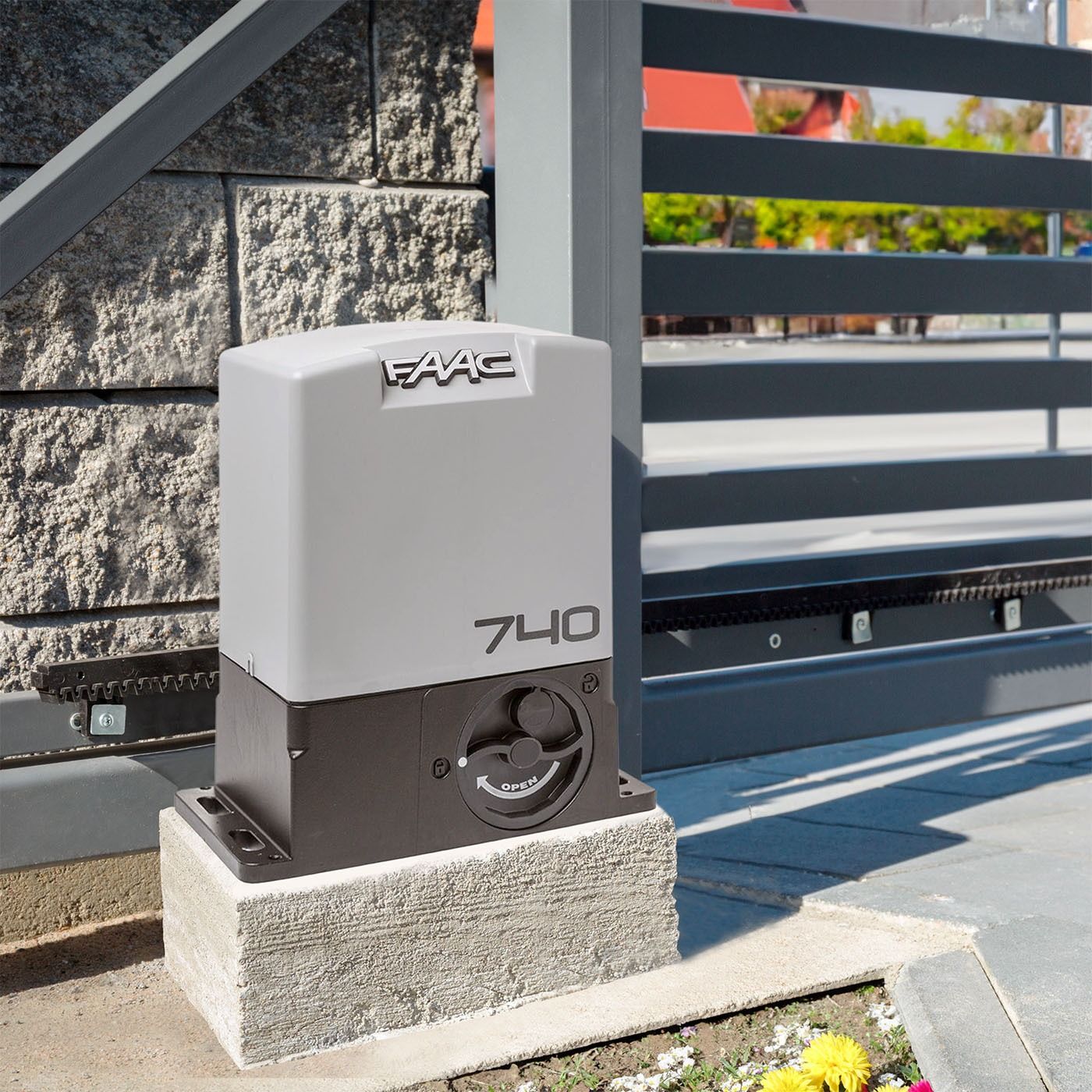 DELTA 2 - 740 zestaw FAAC do bram przesuwnych o maksymalnej wadze 500 kg