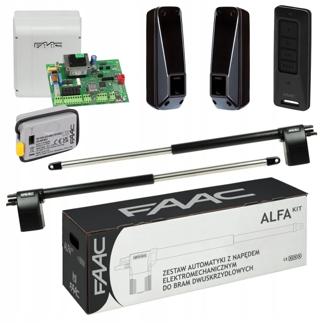 ALFA 414 zestaw FAAC do bram skrzydłowych o maksymalnej długości skrzydła 4 m