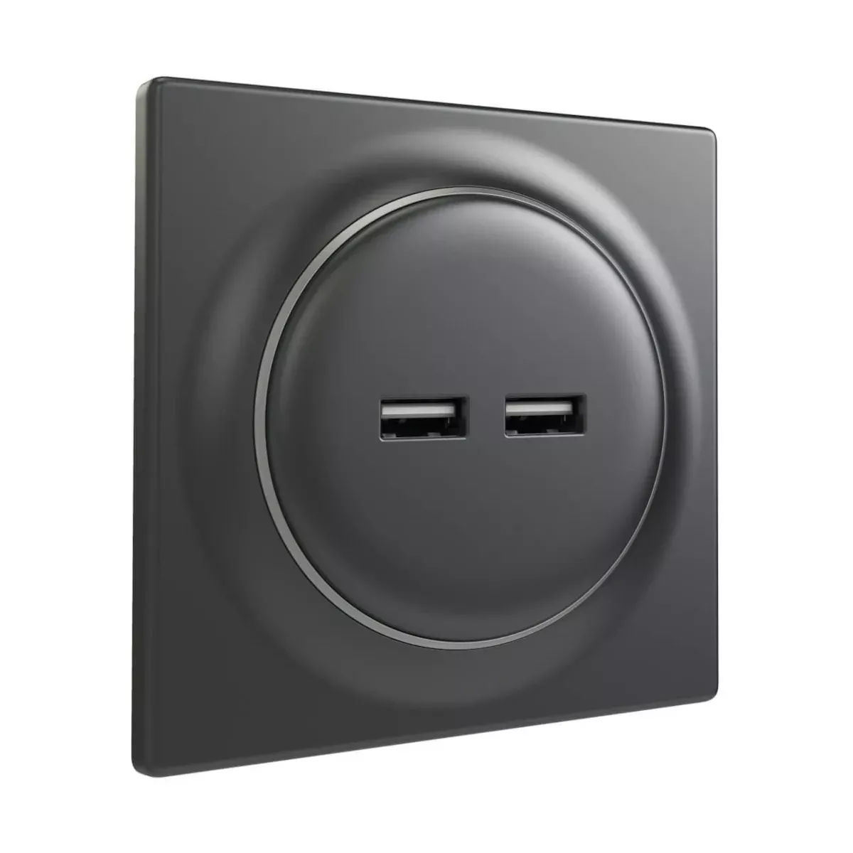 FIBARO Gniazda USB Walli N USB Outlet antracytowe (FGWU-021-8)