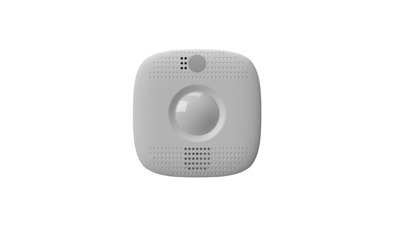 Wielofunkcyjny czujnik dymu Heatit Z-Smoke Multisensor - Z-Wave, bateria CR123A 3 V, biały