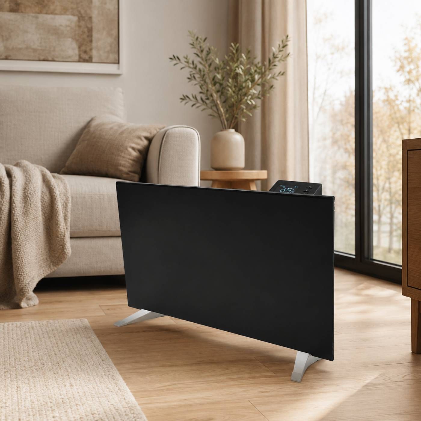 Grzejnik elektryczny Heatit WiFi Panel Heater - WiFi, Bluetooth, 400 W, czarny