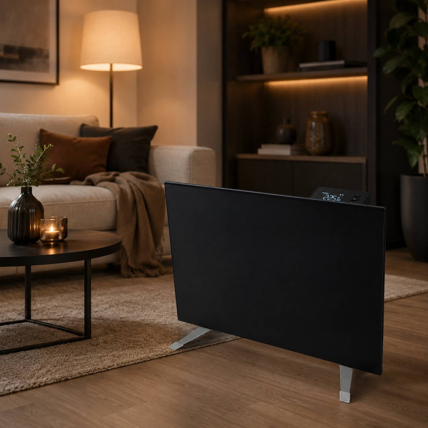 Grzejnik elektryczny Heatit WiFi Panel Heater - WiFi, Bluetooth, 800 W, czarny