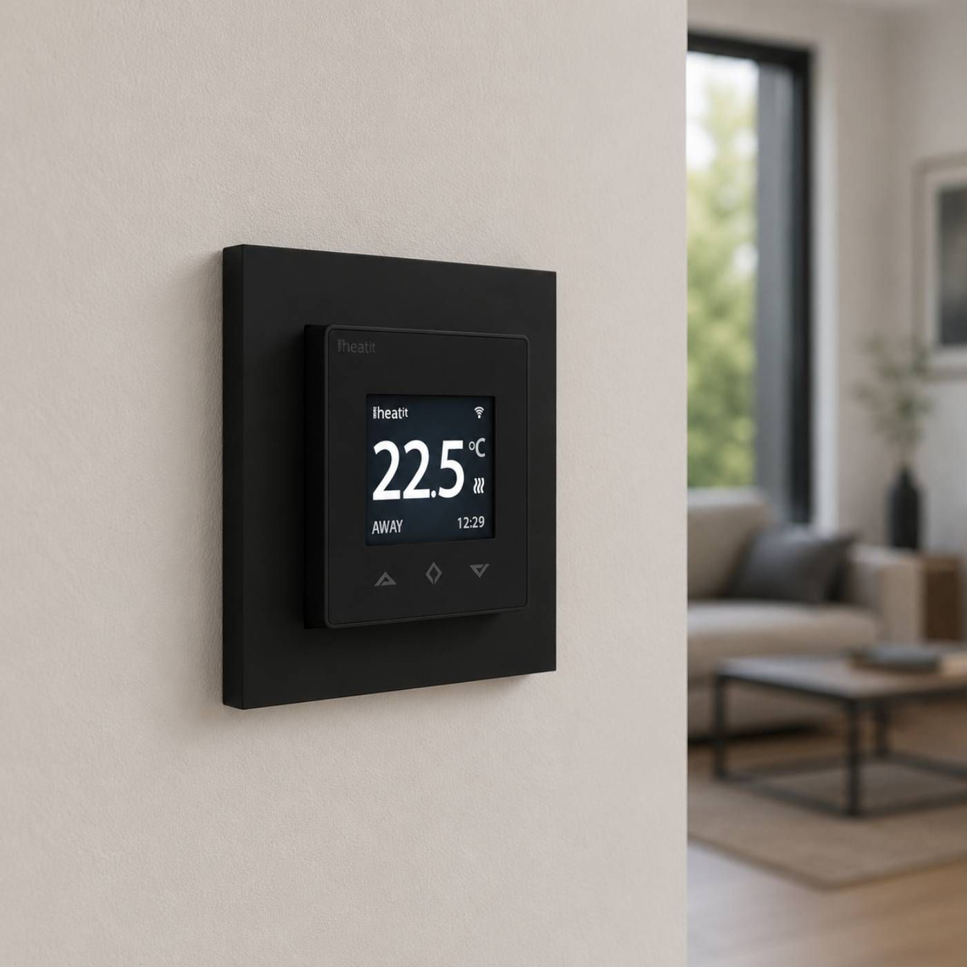 Termostat Heatit WiFi Thermostat - 16 A, 3600 W, do sterowania ogrzewaniem podłogowym, czarny