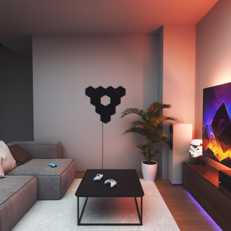 Nanoleaf Shapes Hexagons Expansion Pack - dodatkowe panele świetlne (3 panele świetlne) (czarny)