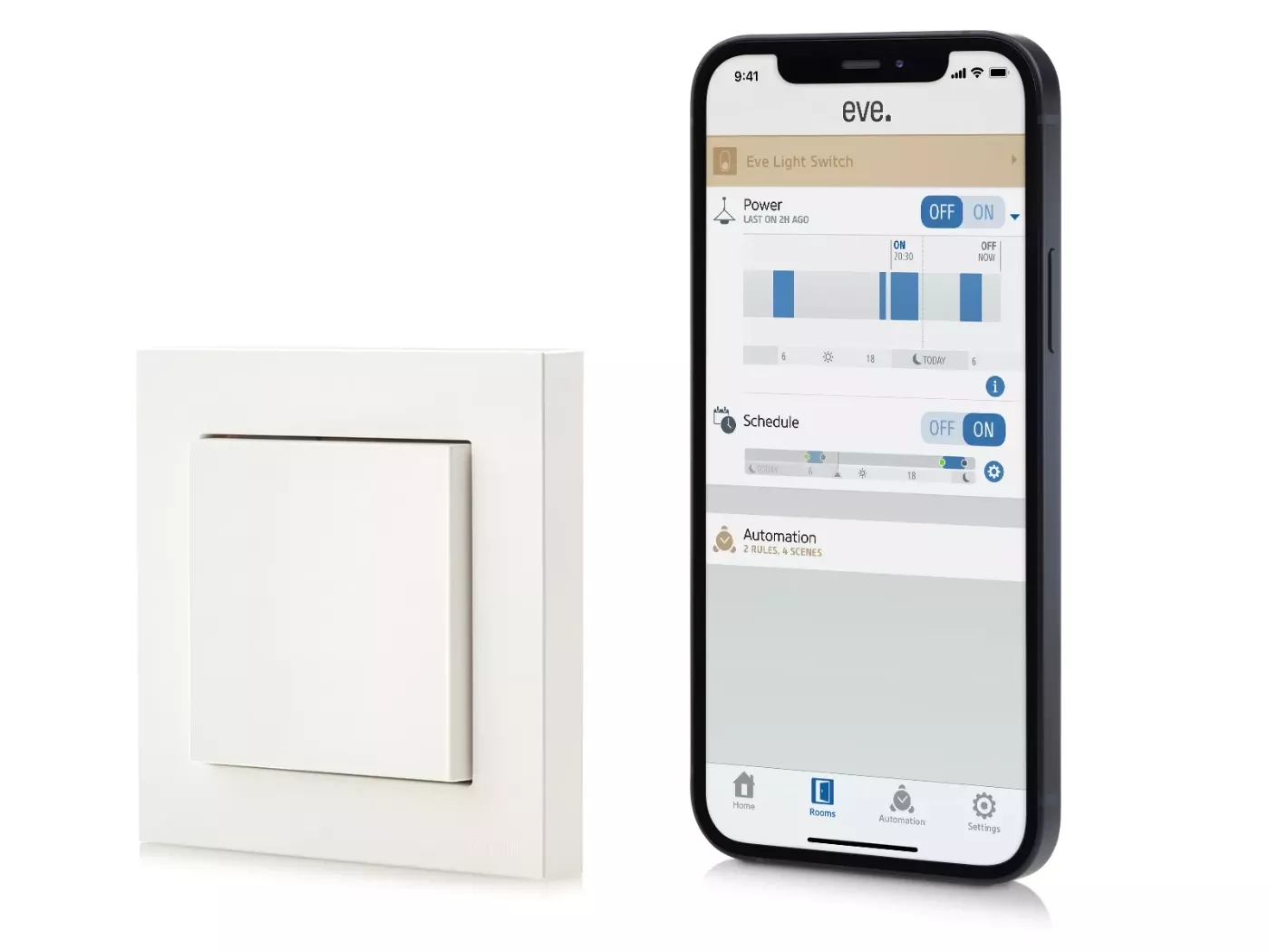 Eve Light Switch - inteligentny włącznik ścienny (technologia Thread)
