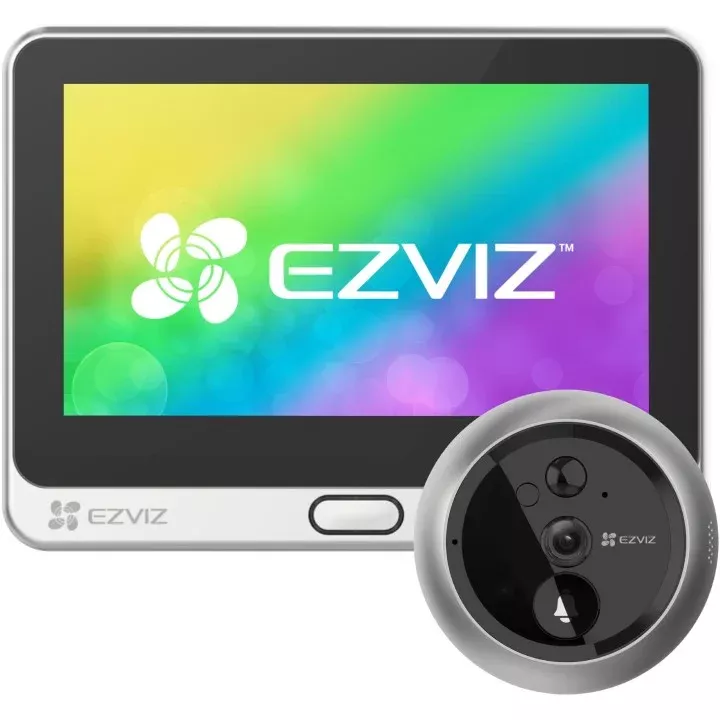 Wizjer elektroniczny do drzwi EZVIZ CS-DP2C - bezprzewodowy, z ekranem, srebrny