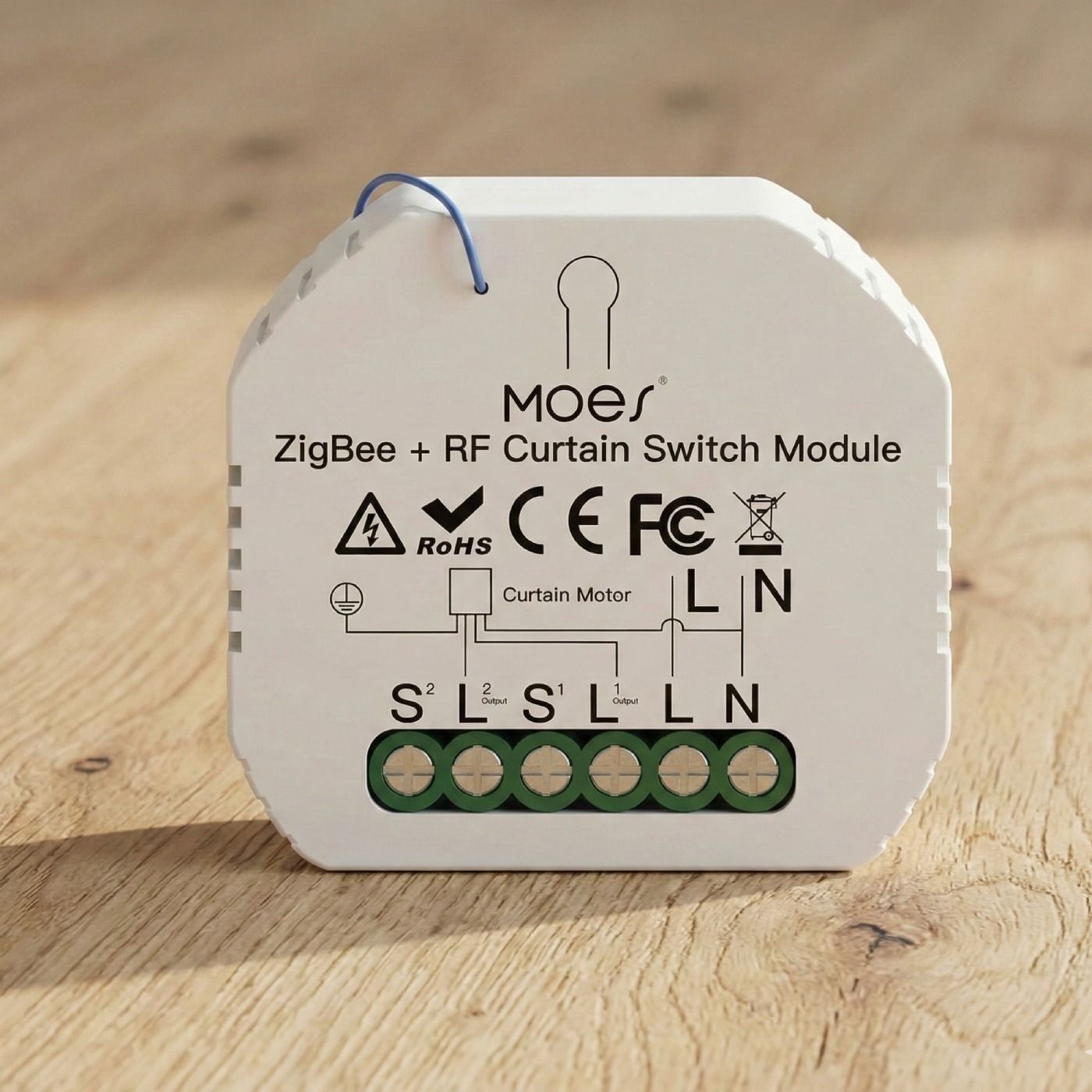 Sterownik dopuszkowy rolet Zigbee + RF Moes MS-108ZR Tuya