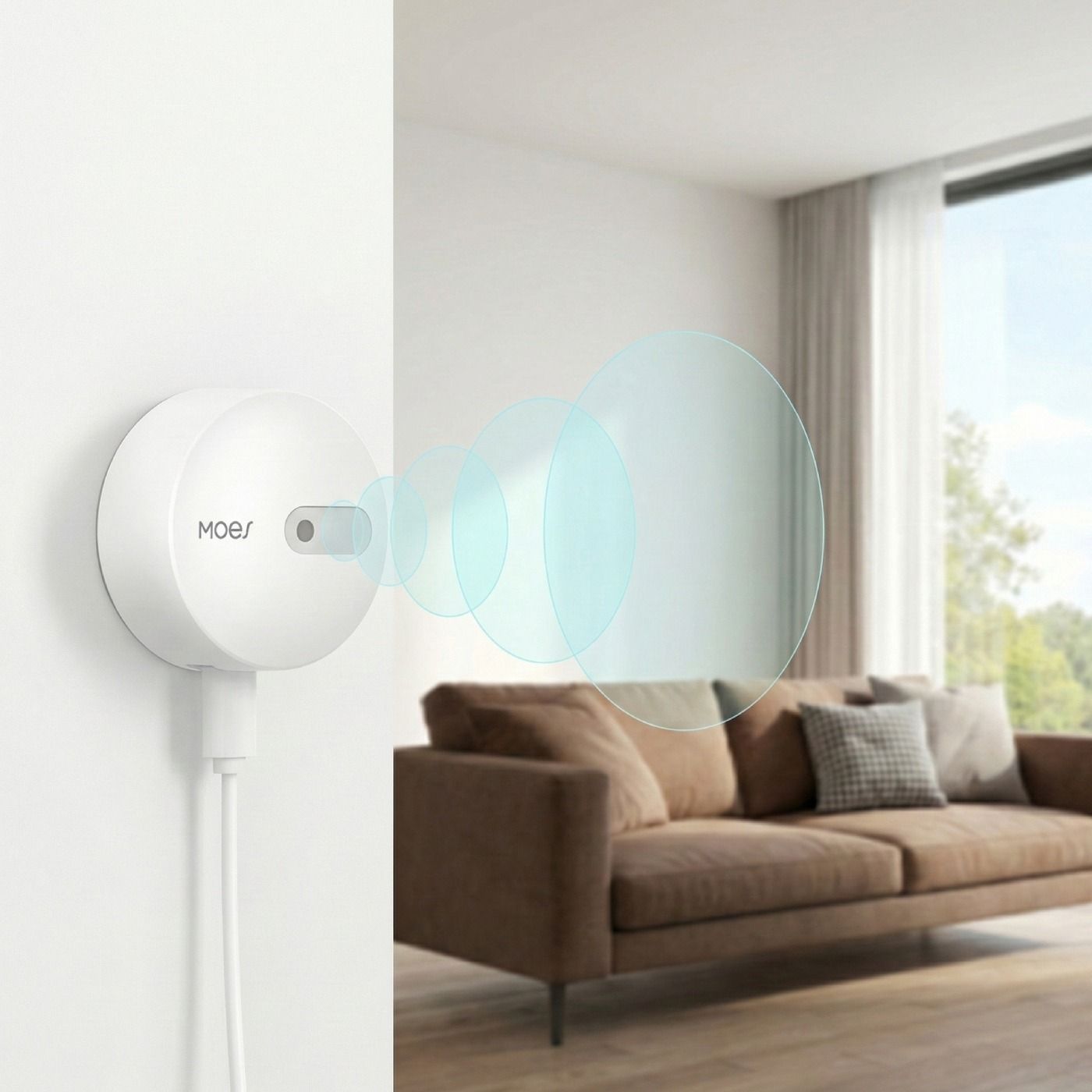 Mikrofalowy czujnik ruchu i obecności osób Moes (ZSS-LP-HP02) Tuya Zigbee 3.0