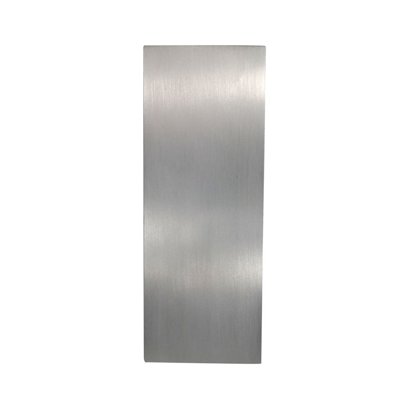 Zaślepka boczna płaska z aluminium, do profilu balustrad U mocowanych od góry