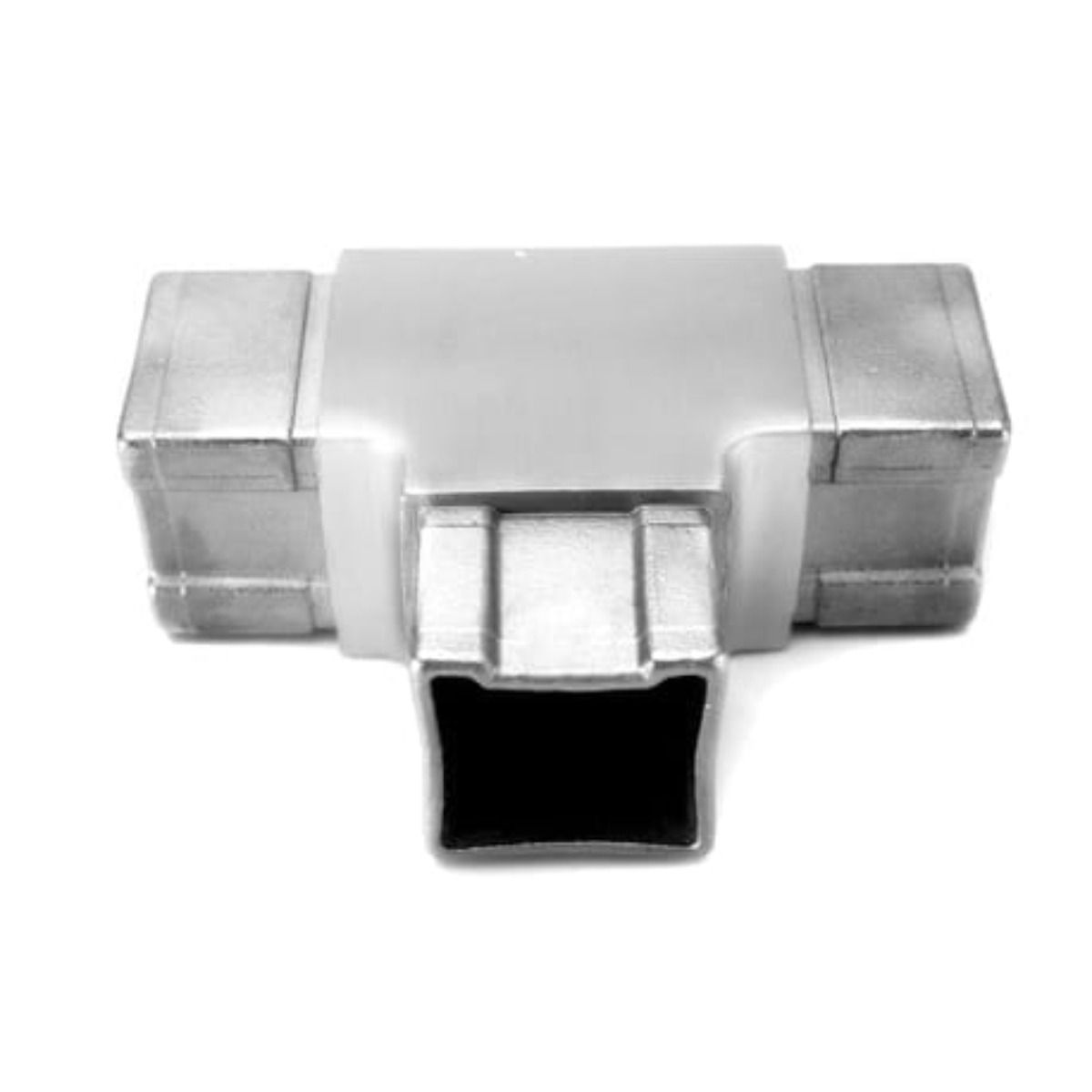 Łącznik trójnik T profilu 40x40x2/H30, wklejany (aisi304, syst.40x40, satyna)