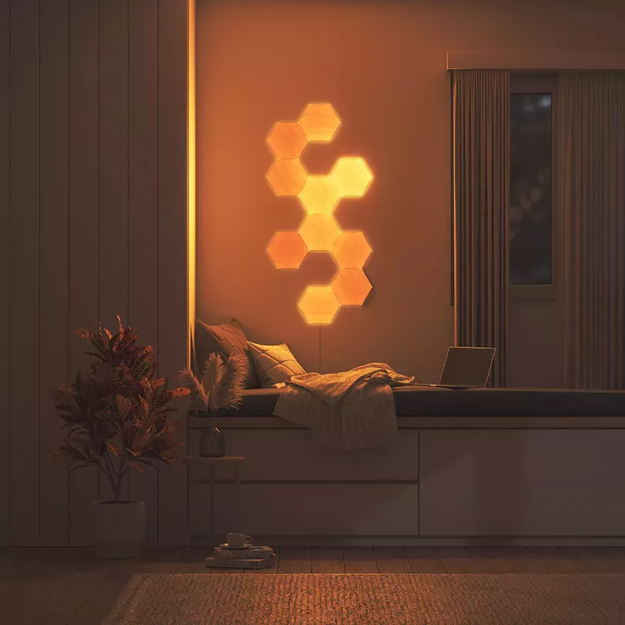 Nanoleaf Elements Hexagons Starter Kit - panele świetlne (7 paneli świetlnych,  kontroler w zestawie)