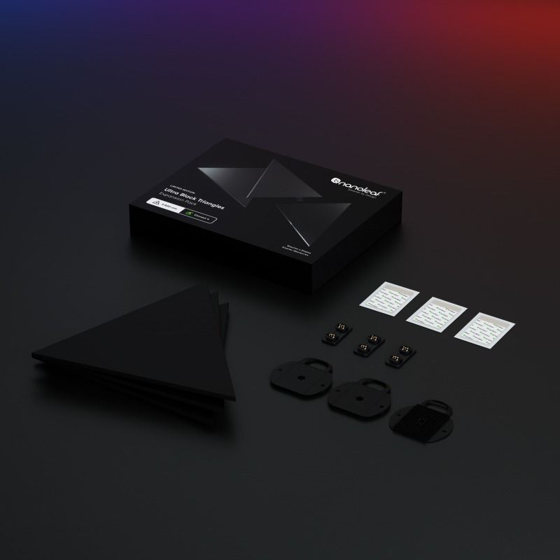 Nanoleaf Shapes Triangles Expansion Pack - panele świetlne (3 panele świetlne) (czarny)