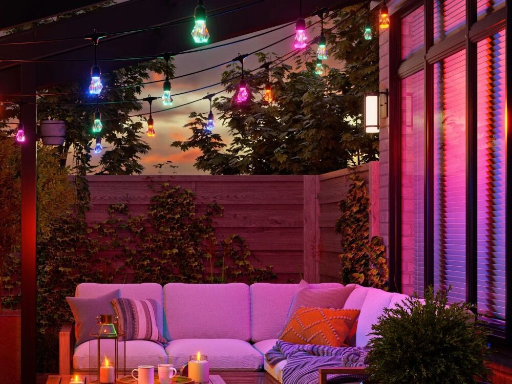 Nanoleaf Essentials Smart Multicolour Outdoor String Light Expansion Pack - wielokolorowe lampki zewnętrzne 15 m, 55 Lm/żarówka 24 W 2700 K - 6500 K (Matter)